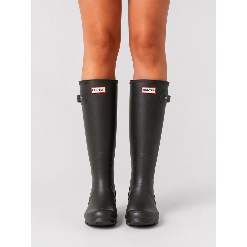 Hunter Original Tall Rain Boots Bitter Green Brown Womens 7 Mens 6